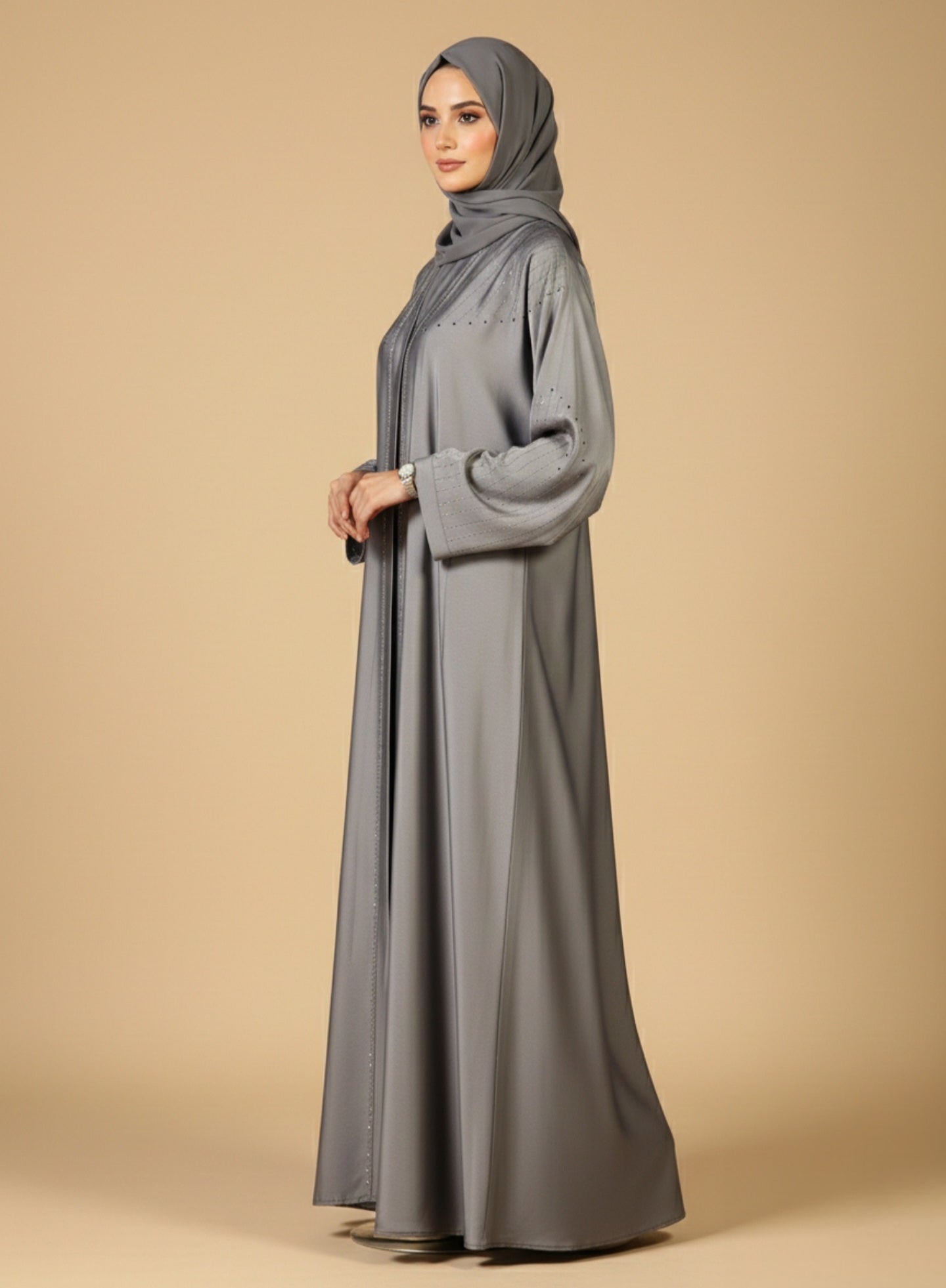 Silver Grace Abaya