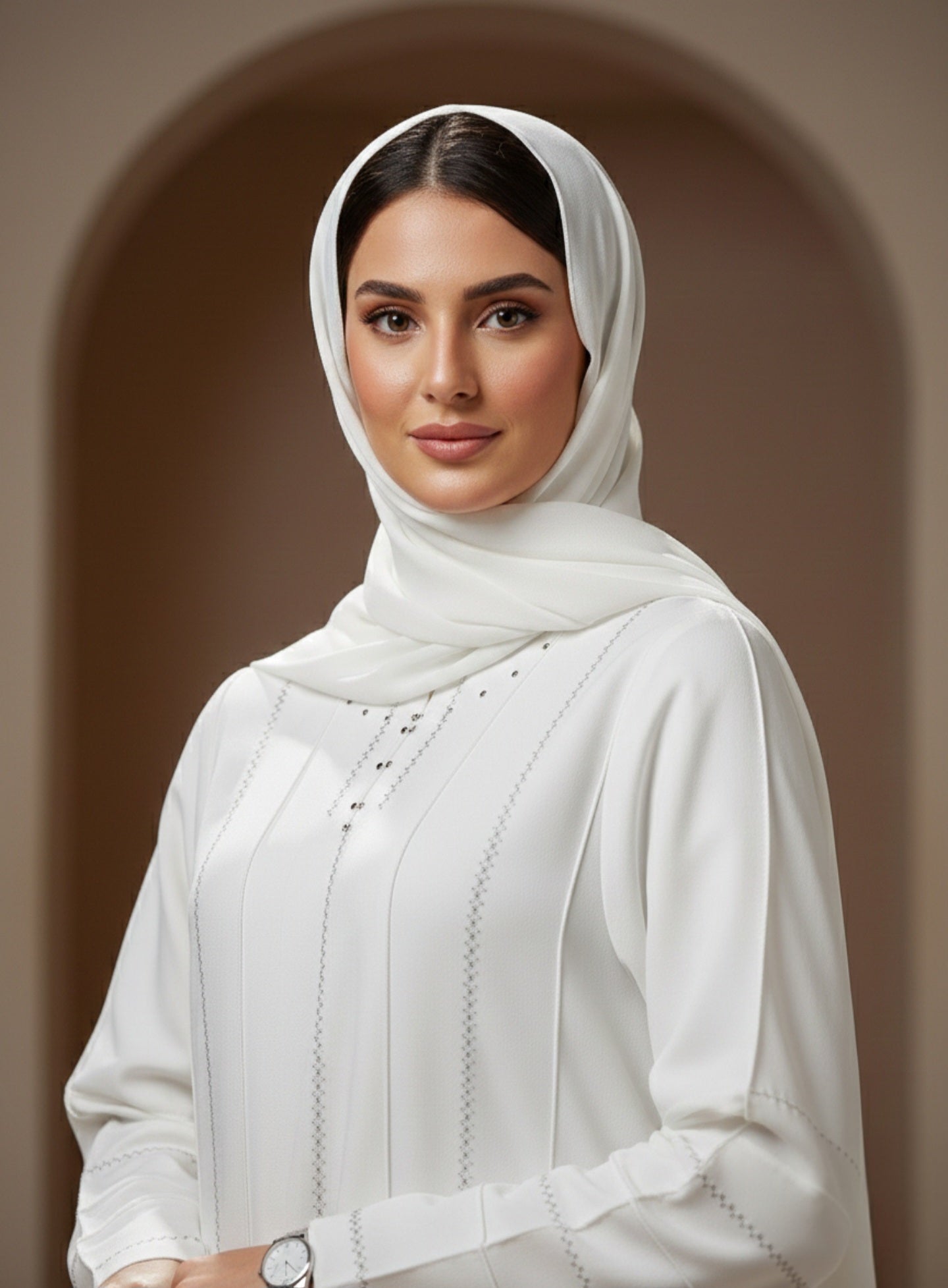 Ivory Noor Abaya